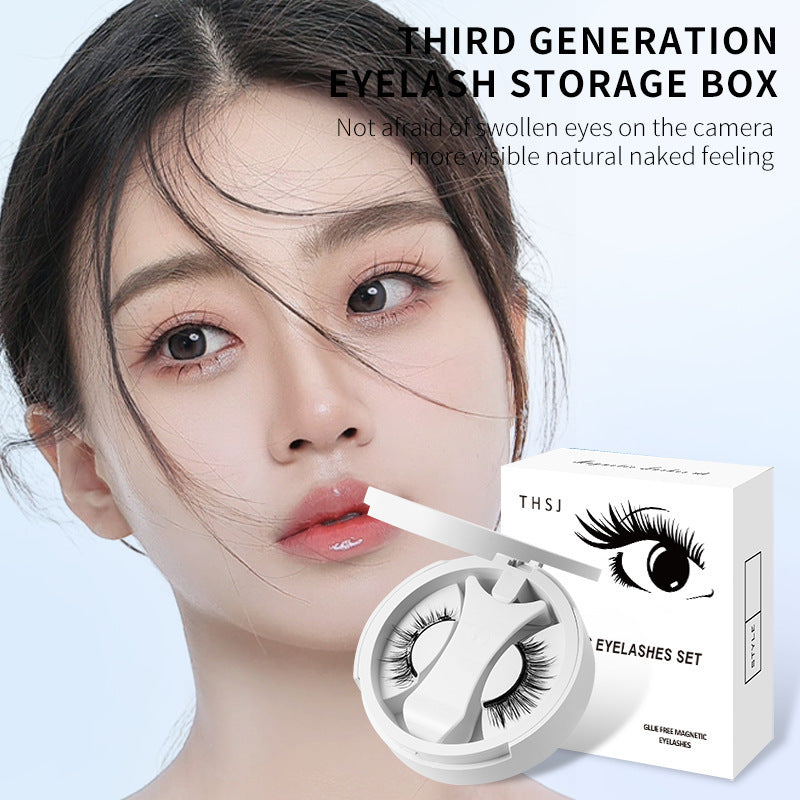 Magnetic False Eyelashes Integrated Storage Box Glue-free Magnet False Eyelashes Natural Makeup Tools With Applicater Magnetic False Eyelashes Integrated Storage Box Glue-free Magnet False Eyelashes Natural Makeup Tools With Applicater